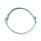 Korean Waxed Polyester Cord Bracelet Making, Sky Blue, Adjustable Diameter: 40~70mm