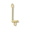 Rack Plating Brass Connector Charms, for Personalized Name Necklace Making, Cadmium Free & Lead Free, Long-Lasting Plated, Real 18K Gold Plated, Letter L, 23x7x1.5mm, Hole: 3x0.8mm