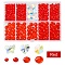 DIY Glass Beads & Charms Jewelry Making Finding Kit, Rondelle & Butterfly & Heart & Flower, Red, 4~14x4~15x3~7mm, Hole: 0.4~1.6mm