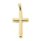 PVD Vacuum Plating 304 Stainless Steel Pendants, Religion, Cross Charm, Golden, 43.5x24x3.5mm, Hole: 9x4.8mm