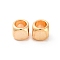 Brass Beads, Cadmium Free & Nickel Free & Lead Free, Cube, Real 18K Gold Plated, 8x8x8mm, Hole: 5.5mm
