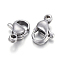 Tarnish Resistant 304 Stainless Steel Lobster Claw Clasps, Parrot Trigger Clasps, Stainless Steel Color, 9x6x3mm, Hole: 1mm