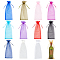 Organza Bags, with Ribbons, for Wine Decoration, Rectangle, Mixed Color, 38x14x0.02cm, 12 colors, 2pcs/color, 24pcs/set