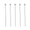 Brass Ball Head Pins, Cadmium Free & Lead Free, Silver, 30x0.5mm, 24 Gauge, Head: 2mm, about 10000pcs/bag