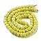 Handmade Nepalese Lampwork Beads, Barrel, Light Khaki, 10.5~11x8~8.5mm, Hole: 3.5mm, about 80pcs/strand, 25.39''(64.5cm)