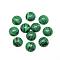Synthetic Malachite Cabochons, Dyed, Half Round/Dome, 6x3~4mm