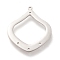 Non-Tarnish 304 Stainless Steel Chandelier Components Links, Polishing, Rhombus, Stainless Steel Color, 33x28x1mm, Hole: 1.4mm and 1.2mm
