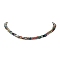 Glass Cube Beaded Necklace with 304 Stainless Steel Clasps, Colorful, 17.99 inch(45.7cm)