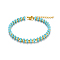 Stainless Steel Natural Stone Bracelet for Women Casual Daily Wear Multiple Colors