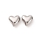 304 Stainless Steel Beads, Heart, 7.5x7.5x4mm, Hole: 1.6mm