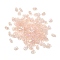 Glass Frosted Seed Beads, Peanut, AB Color Plated, Misty Rose, 6x3.5x3mm, Hole: 1mm, about 100pcs/bag