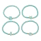 4Pcs 4 Styles Faceted Rondelle Glass Beaded Stretch Bracelets, Starfish & Crab Summer Beach Stackable Bracelets for Women, Medium Turquoise, Inner Diameter: 2-1/4 inch(5.6cm)