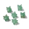 Natural Green Aventurine Beads, No Hole, Carved, Merkaba Star, 13x13.5mm