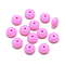 Food Grade Eco-Friendly Silicone Beads, Rondelle, Hot Pink, 12x6~7mm, Hole: 2mm
