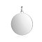 Tarnish Resistant 304 Stainless Steel Pendants, Flat Round, Stamping Blank Tag, Stainless Steel Color, 22.5x20x1.5mm, Hole: 3.5mm