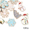 10Pcs 10 Styles Winter Themed Alloy Enamel Pendants, Cadmium Free & Lead Free, Light Gold, Mixed Color, 21~25x11~19x1~2mm, Hole: 1~2mm, 1pc/style
