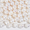 NBEADS About 47 Pcs Freshwater Pearl Beads, 8-9mm Round Beads 0.8mm Hole Natural Pearl Loose Beads for DIY Crafts Making Jewelry Bracelets Necklaces Earrings, Floral White