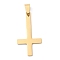 201 Stainless Steel Pendants, Cross Charm, Laser Cut, Real 18K Gold Plated, 37x20.5x1.5mm, Hole: 7x4mm