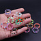 Transparent Resin Finger Rings, Mixed Shapes, Mixed Color, Inner Diameter: 16mm