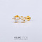 Stainless Steel Micro Pave Clear Cubic Zirconia Cartilage Earrings for Women Men, Flat Back Earring, Flower, 6mm, Pin: 1.2mm