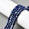 Natural Lapis Lazuli Beads Strands, Faceted Square Cut, Flat Round, 4x2.5mm, Hole: 0.7mm, about 111pcs/strand, 15.24''(38.7cm)