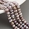 Natural Cultured Freshwater Pearl Beads Strands, Grade 3A+, Rondelle, Rosy Brown, 5~5.5mm, Hole: 0.7mm, about 43pcs/strand, 7.09~ 7.28 inch(18~18.5cm)