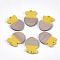 Resin & Wood Pendants, Radish, Yellow, 28x20x3.5mm, Hole: 1.6mm