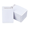 Flannelette and Plastic Necklace Display Cards, Rectangle, White, 9x6x0.1cm