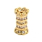 Rack Plating Brass Micro Pave Cubic Zirconia Beads, Long-Lasting Plated, Lead Free & Cadmium Free, Column, Golden, 11x6mm, Hole: 1mm