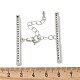 Удлинитель цепи из латуни с кубическим цирконием KK-F893-01P-3