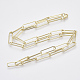 Колье из латуни с плоской овальной скрепкой MAK-S072-08B-LG-2