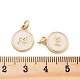 Подвески из латуни с покрытием из эмали KK-C063-15G-3
