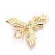 Кубический цирконий из латуни со стеклянными подвесками KK-U055-10G-01-2