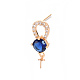 Серьги из латуни с микропейвом и прозрачным фианитом KK-T062-219A-NF-4