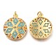 Латунные подвески из микро-паве ZIRC-J024-09G-2