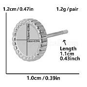 Модные овальные серьги-гвоздики из нержавеющей стали 304 QM6204-1