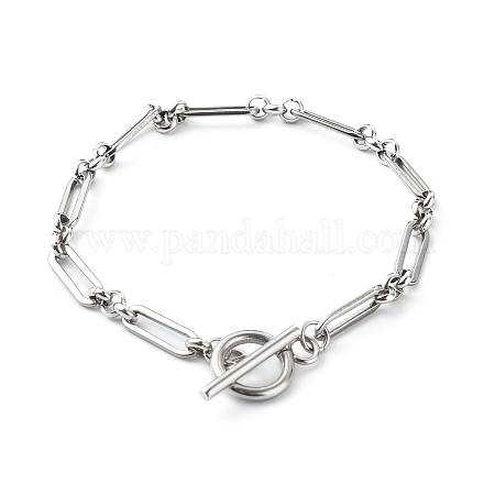 Браслеты-цепочки Figaro из нержавеющей стали 304 X-BJEW-JB06446-1