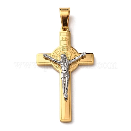 Подвески-кресты Иисуса из нержавеющей стали 304 STAS-F323-12PG-1