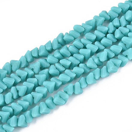 Нити из матовых непрозрачных стеклянных бусин GLAA-N017-4mm-19-1