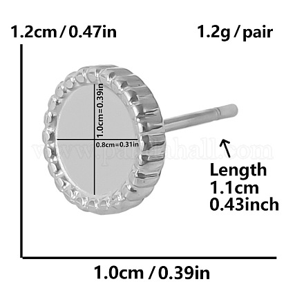 Модные овальные серьги-гвоздики из нержавеющей стали 304 QM6204-1-1