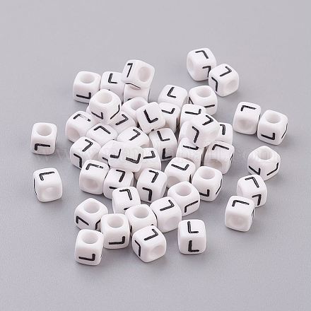 Pandahall 50 г непрозрачные акриловые бусины с горизонтальными отверстиями SACR-TA0001-19O-1
