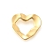 Brass Twisted Linking Rings, Long-Lasting Plated, Real 18K Gold Plated, Heart, 9.5x10.5x1.2mm, Inner Diameter: 5x6.5mm