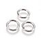 Tarnish Resistant 304 Stainless Steel Open Jump Rings, Stainless Steel Color, 12 Gauge, 14x2mm, Inner Diameter: 10mm, 300pcs/bag