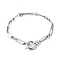 Non-Tarnish 304 Stainless Steel Figaro Chain Bracelets, Stainless Steel Color, 7-1/2 inch(19.2cm)