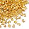 Iron Bead Tips, Calotte Ends, Clamshell Knot Cover, Golden, 6x3.5mm, Hole: 1mm, Inner Diameter: 2.4mm