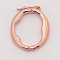 Brass Shortener Clasps, Twister Clasps, Oval Ring, Rose Gold, 21x18x2mm