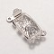 Tarnish Resistant 304 Stainless Steel Box Clasps, Multi-Strand Clasps, Rectangle, Stainless Steel Color, 20x10x4.5mm, Hole: 1mm