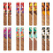 16Pcs 8 Styles Transparent Resin & Walnut Wood Big Pendants, with Gold Foil, Rectangle Charms, Mixed Color, 51.5x7.5x2.5~3mm, Hole: 1.8mm, 2pcs/style