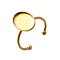 304 Stainless Steel Open Cuff Ring Components, Pad Ring Setting, Oval, Golden, Oval: 15.5x11.5mm, Adjustable, Tray: 14.5x10.5mm 