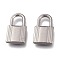 Tarnish Resistant 304 Stainless Steel Pendants, Pad Lock, Stainless Steel Color, 23x13x3mm, Hole: 6x8mm